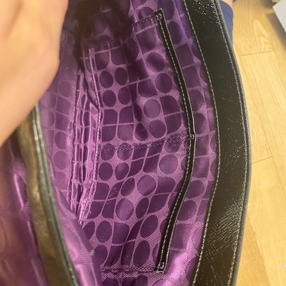 Kate Spade Black Leather Crossbody, Patent Details - Picture 4 of 9